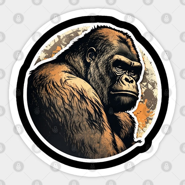 Shades of Toughness - Cool Gorilla Sticker by teehood